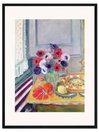 Gerahmter Kunstdruck Stillleben mit Anemonen, 1924
