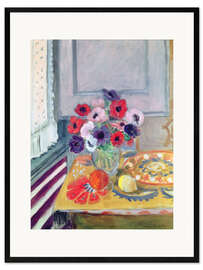 Impresión de arte enmarcada Still Life with Anemones, 1924