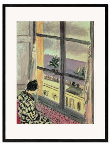 Plakat artystyczny premium w ramie Woman at the Window, Nice, 1926