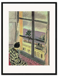 Ingelijste kunstdruk Woman at the Window, Nice, 1926