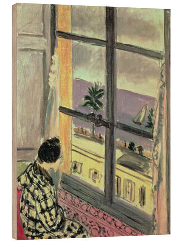 Print på træ Woman at the Window, Nice, 1926