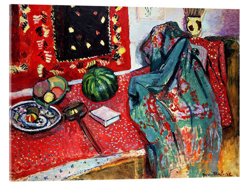 Quadro em acrílico Still Life with Red Carpet, 1906