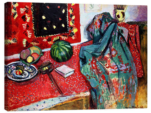 Stampa su tela Still Life with Red Carpet, 1906