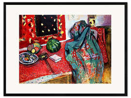 Impresión de arte enmarcada Still Life with Red Carpet, 1906