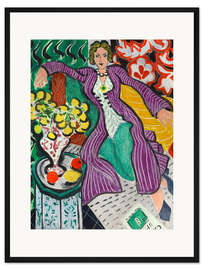 Gerahmter Kunstdruck Frau im lila Mantel, 1937