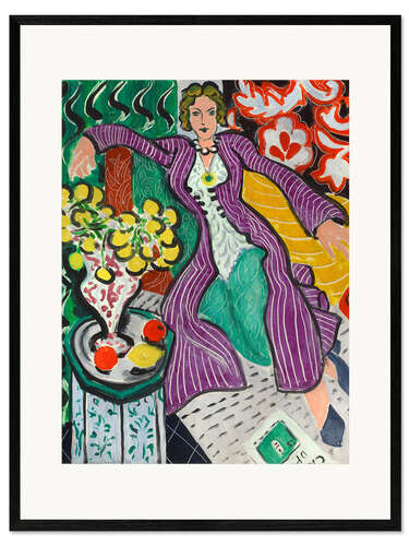 Plakat artystyczny premium w ramie Woman in a Purple Coat, 1937