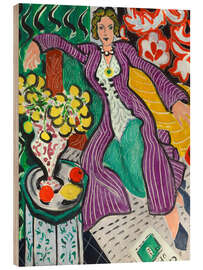 Quadro de madeira Woman in a Purple Coat, 1937