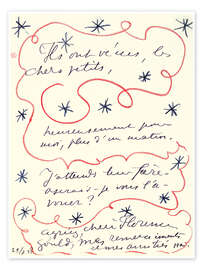 Tavla Letter from the painter to Florence Gould, July 29, 1948 - Henri Matisse