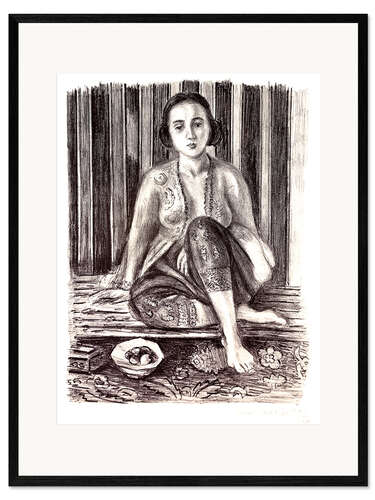 Framed art print Odalisque with Fruit Bowl, 1925