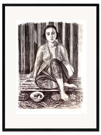 Framed art print Odalisque with Fruit Bowl, 1925
