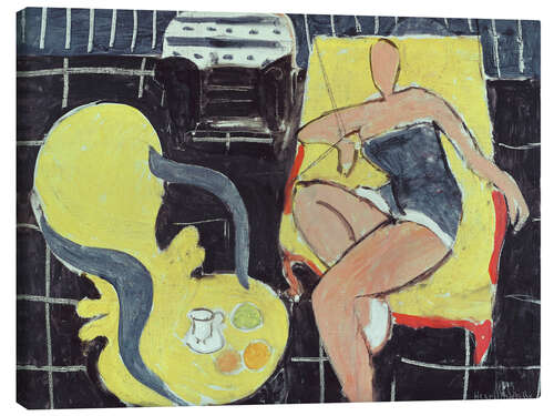 Canvas print Dancer and Rocaille Chair on Black Background, 1942