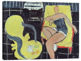 Canvas print Dancer and Rocaille Chair on Black Background, 1942 - Henri Matisse