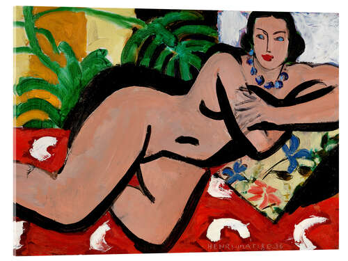 Akryylilasitaulu Nude with Palms, 1936