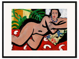 Impression artistique encadrée Nu aux palmiers, 1936