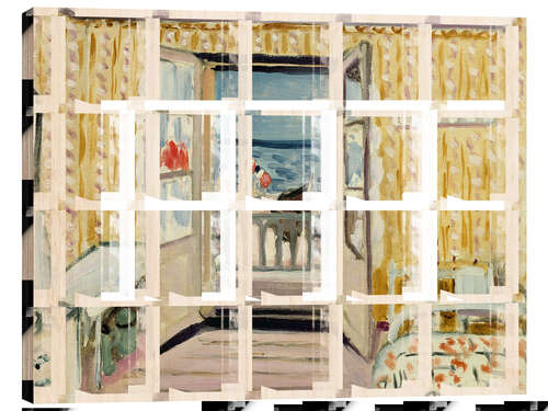 Wood print Interior view, Etretat, 1920