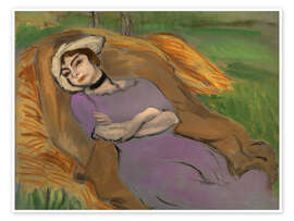 Wall print Reclining Figure in a Lavender Dress, 1919 - Henri Matisse
