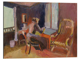 Alubild Frau in einem Innenraum, 1902