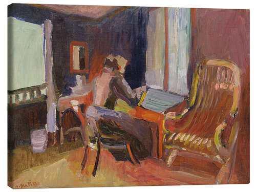 Leinwandbild Frau in einem Innenraum, 1902