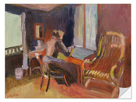 Wandsticker Frau in einem Innenraum, 1902