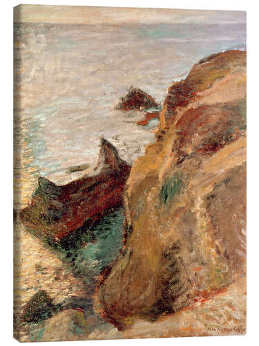 Leinwandbild Felsen und Meer, 1897