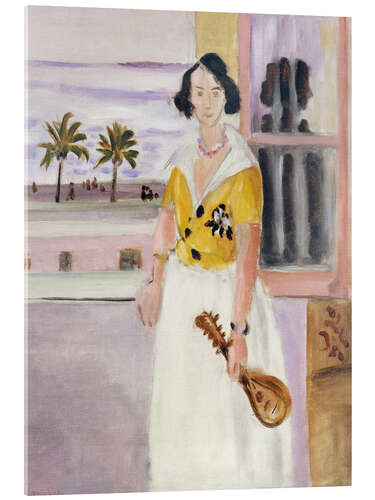 Acrylglas print Woman with Mandolin, 1922