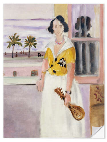 Sticker mural Woman with Mandolin, 1922