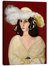 Canvas print White Plumes, 1919 - Henri Matisse