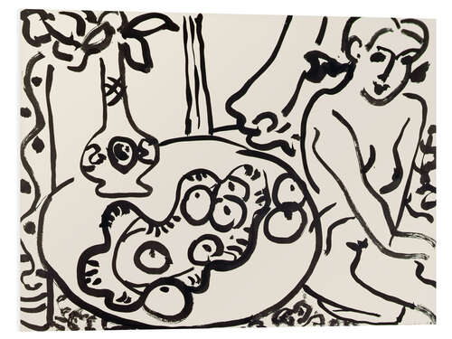 Print på skumplade Still Life with Nude, 1947