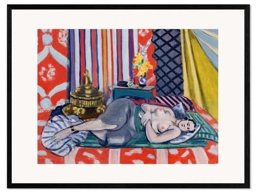 Kehystetty taidepainatus Odalisque in gray culottes, 1927