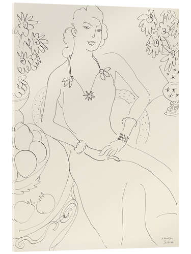 Acrylic print Drawing of a Seated Woman, 1944