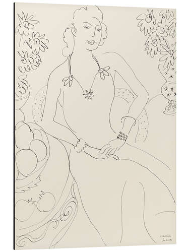 Aluminium print Drawing of a Seated Woman, 1944