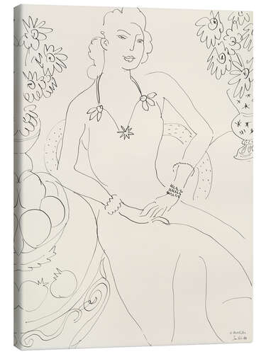 Canvas print Drawing of a Seated Woman, 1944