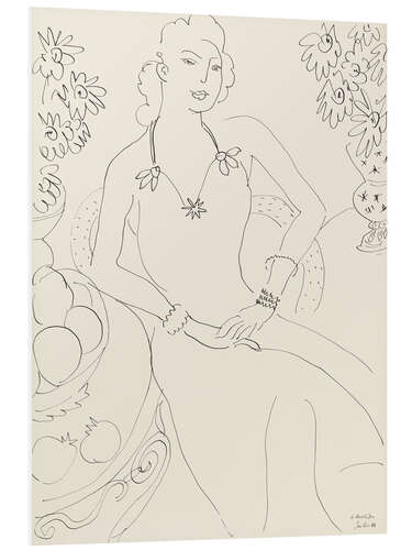 Foam board print Drawing of a Seated Woman, 1944