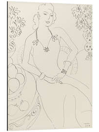 Magnettafel Zeichnung einer sitzenden Frau, 1944