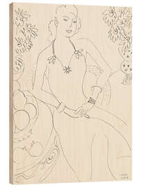 Holzbild Zeichnung einer sitzenden Frau, 1944 - Henri Matisse