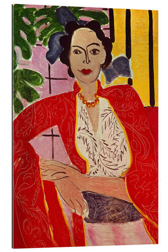 Stampa su plexi-alluminio Woman with Pearl Necklace, 1937
