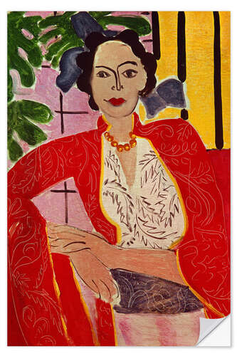 Självhäftande poster Woman with Pearl Necklace, 1937