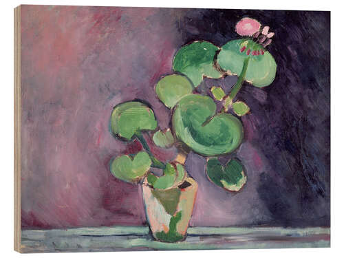 Tableau en bois Geranium in a pot