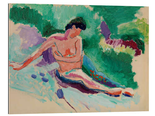 Stampa su plexi-alluminio Seated Nude, 1906