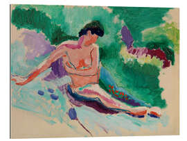 Stampa su plexi-alluminio Seated Nude, 1906