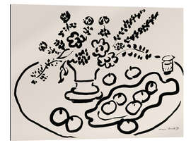 Cuadro de plexi-alu Still Life with Flower Vase and Fruit Plate, 1947