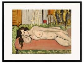 Stampa artistica con cornice Reclining Nude, 1919