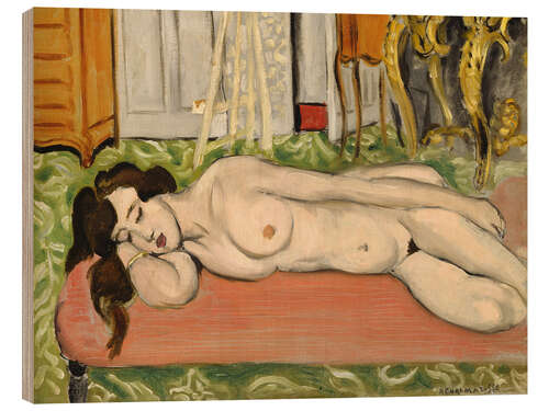 Tableau en bois Reclining Nude, 1919