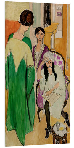 Cuadro de PVC The Three Sisters with a Sculpture, 1917