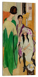 Stampa su plexi-alluminio The Three Sisters with a Sculpture, 1917