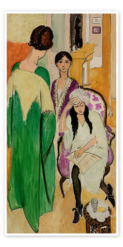 Poster Les Trois Sœurs avec une sculpture, 1917