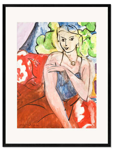 Stampa artistica con cornice Young Girl Sitting (La Biche), 1936