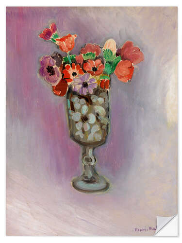 Sisustustarra Anemones in a Glass Vase, 1919