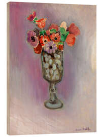 Puutaulu Anemones in a Glass Vase, 1919