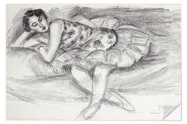 Wandsticker Tänzer auf der Couch, aus Ten Dancers, 1927